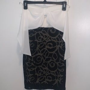 Medium,strapless mini dress from papaya